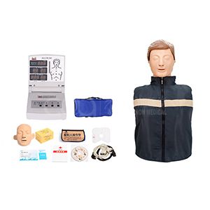 Манекен для сердечно-лёгочной реанимации с компьютером, полуприжимной